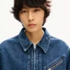 „Kenzo Signature“ geschlechtsneutrale Utility-Jacke aus japanischem Denim