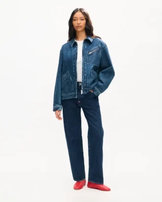 „Kenzo Signature“ geschlechtsneutrale Utility-Jacke aus japanischem Denim