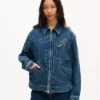 „Kenzo Signature“ geschlechtsneutrale Utility-Jacke aus japanischem Denim