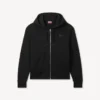 „Kenzo Signature“ gestickter Kapuzenpullover mit Reißverschluss aus Baumwolle