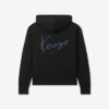 „Kenzo Signature“ gestickter Kapuzenpullover mit Reißverschluss aus Baumwolle