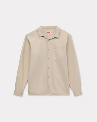 „Kenzo Signature“ Oversize-Hemd aus Baumwolle mit Fischgrätenmuster
