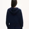 „Kenzo Signature“ Strick-Hoodie mit Reißverschluss aus Baumwollmischgewebe