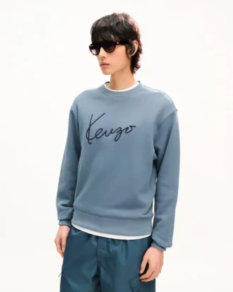 „Kenzo Signature“ Sweatshirt aus Baumwolle mit Stickerei