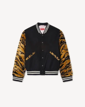 „Kenzo Tiger“ geschlechtsneutrale College-Jacke aus Schurwolle
