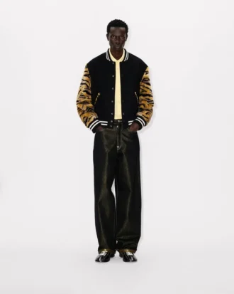 „Kenzo Tiger“ geschlechtsneutrale College-Jacke aus Schurwolle