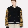 „Kenzo Tiger“ geschlechtsneutrale College-Jacke aus Schurwolle