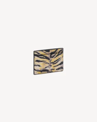 Kenzo Tiger‘ Kartenetui aus Leder