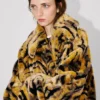 „Kenzo Tiger“ Oversize-Mantel aus Kunstfell