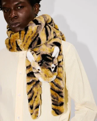 „Kenzo Tiger“-Schal aus Kunstfell
