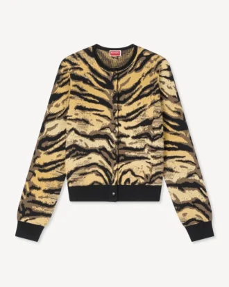 Kenzo „Tiger“-Strickjacke aus Baumwoll-Woll-Mischung
