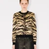 Kenzo „Tiger“-Strickjacke aus Baumwoll-Woll-Mischung