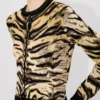 Kenzo „Tiger“-Strickjacke aus Baumwoll-Woll-Mischung
