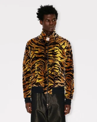 „Kenzo Tiger“ Trainingsjacke aus Samt-Jacquard