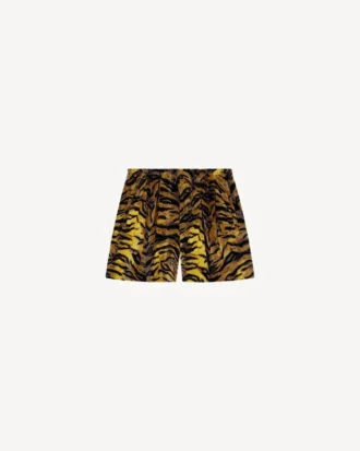 „Kenzo Tiger“ Trainingsshorts aus Samt-Jacquard