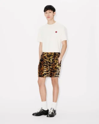 „Kenzo Tiger“ Trainingsshorts aus Samt-Jacquard