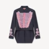 Kenzo „Trompe L’œIl“ Jacquard-Frack aus Woll-Baumwolle