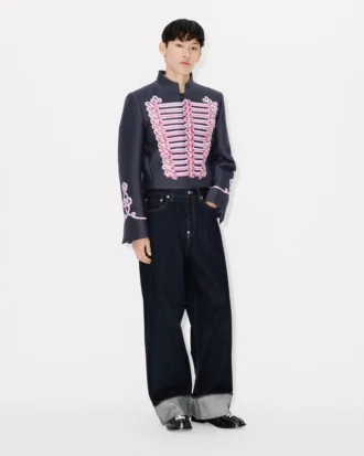 Kenzo „Trompe L’œIl“ Jacquard-Frack aus Woll-Baumwolle