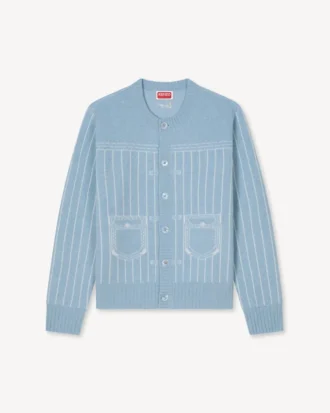 Kenzo Trompe L’œil-Strickjacke aus Baumwollmischung