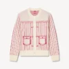 Kenzo Trompe L’œil-Strickjacke aus Baumwollmischung