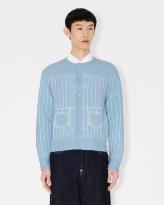 Kenzo Trompe L’œil-Strickjacke aus Baumwollmischung