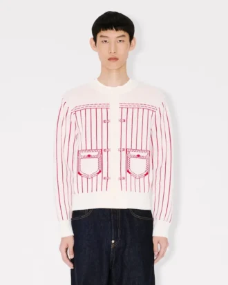 Kenzo Trompe L’œil-Strickjacke aus Baumwollmischung