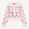 Kenzo Trompe L’œIl‘ Strickjacke aus Woll-Baumwollmischung