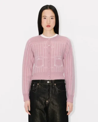 Kenzo Trompe L’œIl‘ Strickjacke aus Woll-Baumwollmischung