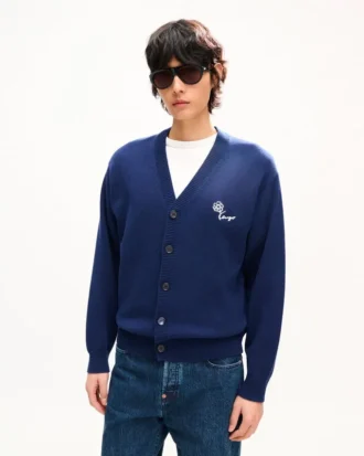Kenzo Tulip‘ bestickter Cardigan aus Wolle und Baumwolle