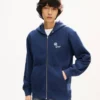 „Kenzo Tulip“ bestickter Kapuzenpullover mit Reißverschluss aus Baumwolle