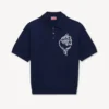 Kenzo Tulip‘ besticktes Polohemd aus Wolle und Baumwolle