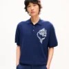 Kenzo Tulip‘ besticktes Polohemd aus Wolle und Baumwolle