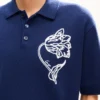 Kenzo Tulip‘ besticktes Polohemd aus Wolle und Baumwolle
