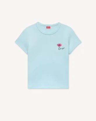 Kenzo Tulip‘ besticktes T-Shirt aus Baumwolle