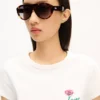 Kenzo Tulip‘ besticktes T-Shirt aus Baumwolle