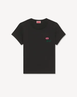 Kenzo Tulip‘ besticktes T-Shirt aus Baumwolle