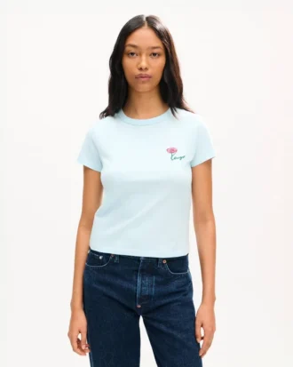 Kenzo Tulip‘ besticktes T-Shirt aus Baumwolle