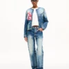 „Kenzo Tulip“ gerade geschnittene Hose aus japanischem Denim
