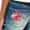 „Kenzo Tulip“ gerade geschnittene Hose aus japanischem Denim