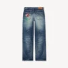 „Kenzo Tulip“ gerade geschnittene Hose aus japanischem Denim