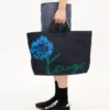 Kenzo Tulip‘ Große Tragetasche aus denimähnlichem Twill
