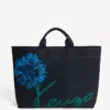Kenzo Tulip‘ Große Tragetasche aus denimähnlichem Twill
