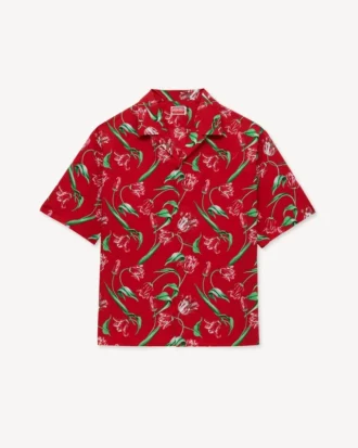 „Kenzo Tulip“ Hawaiihemd mit kurzen Ärmeln aus Baumwolle