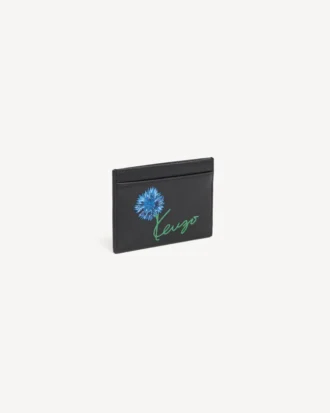 Kenzo Tulip‘ Kartenetui aus Leder