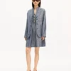 „Kenzo Tulip“ leichte Arbeitsjacke aus gewaschenem Denim aus Leinenmischgewebe