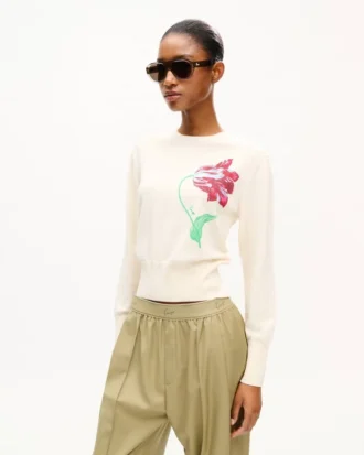 „Kenzo Tulip“ Pullover aus Baumwollmischgewebe