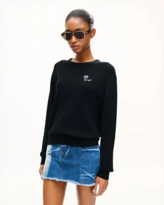 „Kenzo Tulip“ Pullover mit Stickerei aus flauschiger Baumwolle