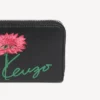 „Kenzo Tulip“ Reißverschluss-Geldbörse aus Leder