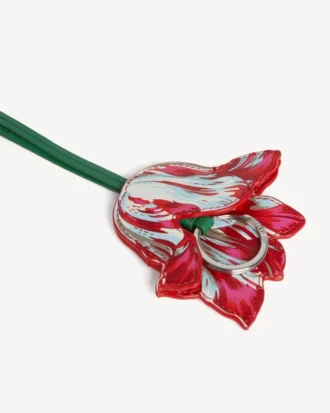 „Kenzo Tulip“ Schlüsselanhänger aus Leder