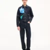 Kenzo Tulip‘ Slim-Fit-Truckerjacke mit Falten aus japanischem Denim